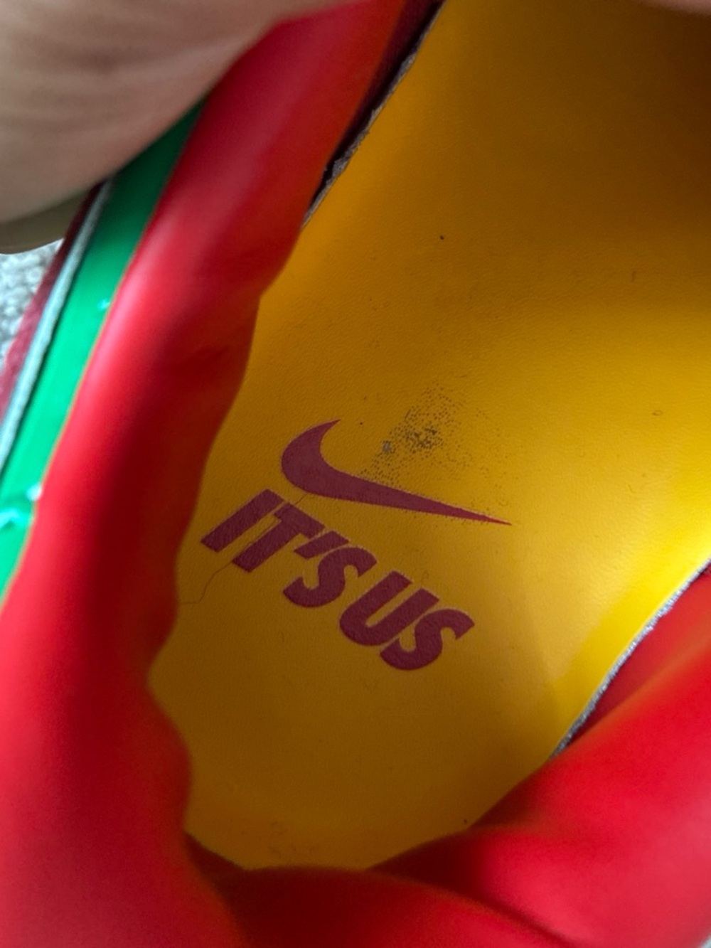 Nike Kids Sneakers in Red, Green & Yellow